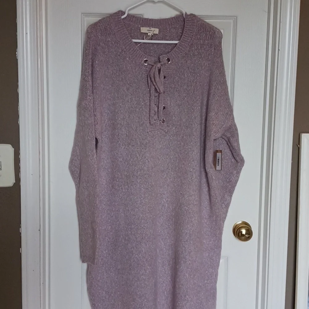 Entro Lilac Knit Sweater Dress Size Large